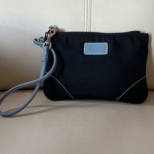 Coach Black Nylon & Leather Wristlet